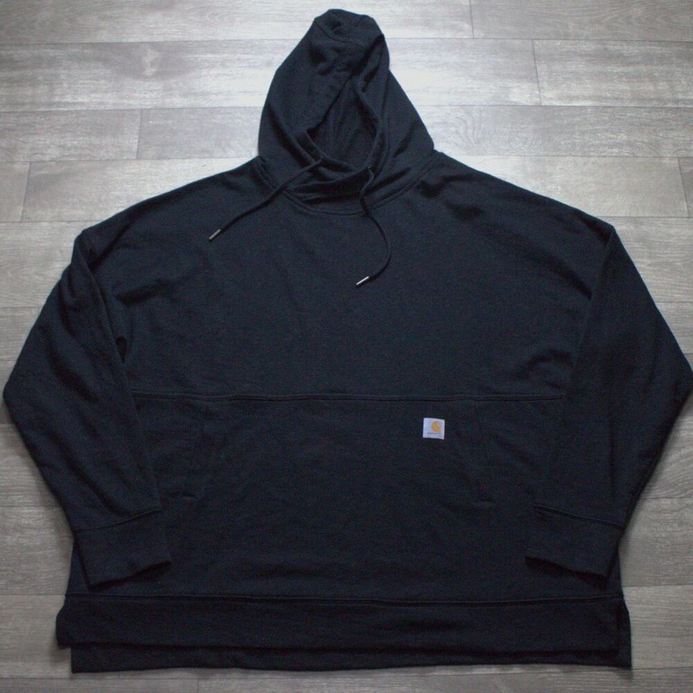 Carhartt Women’s Black Hoodie Oversized Relaxed Fit Heavyweight Sweatshirt